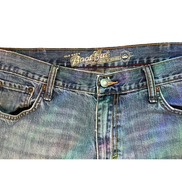 Old Navy Mens Boot Cut Jeans Size 36 Waist 34 Length Medium Wash - Picture 2 of 4